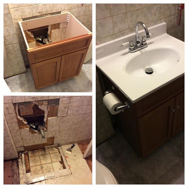 Bathroom vanity and faucet replacement